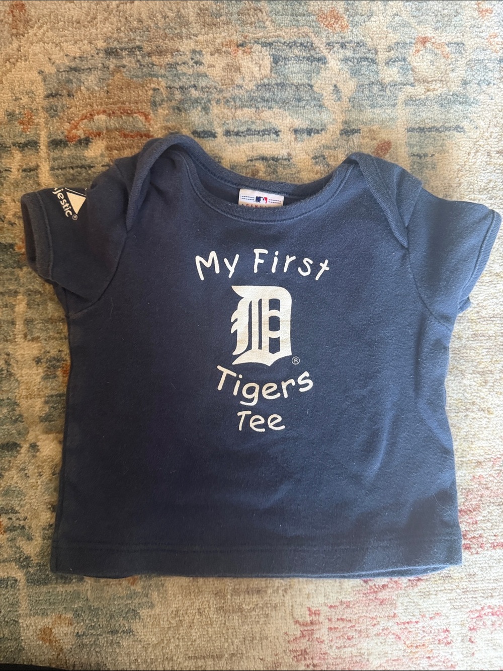 Majestic Navy Baby my first tigers tee